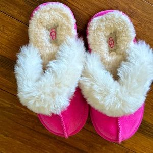 Kids Ugg Slippers-Hot Pink (13/1)